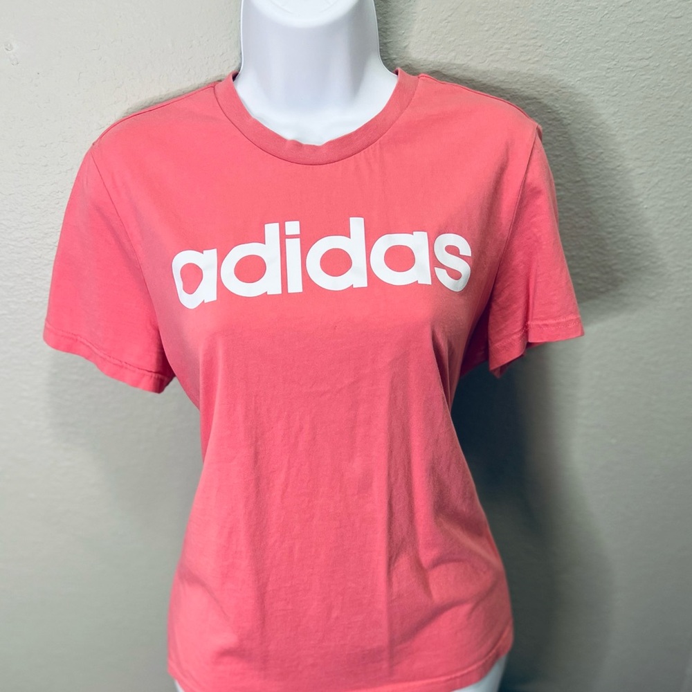 Adidas Women’s Pink Short Sleeve Tee with Logo Size XL - Picture 8 of 8